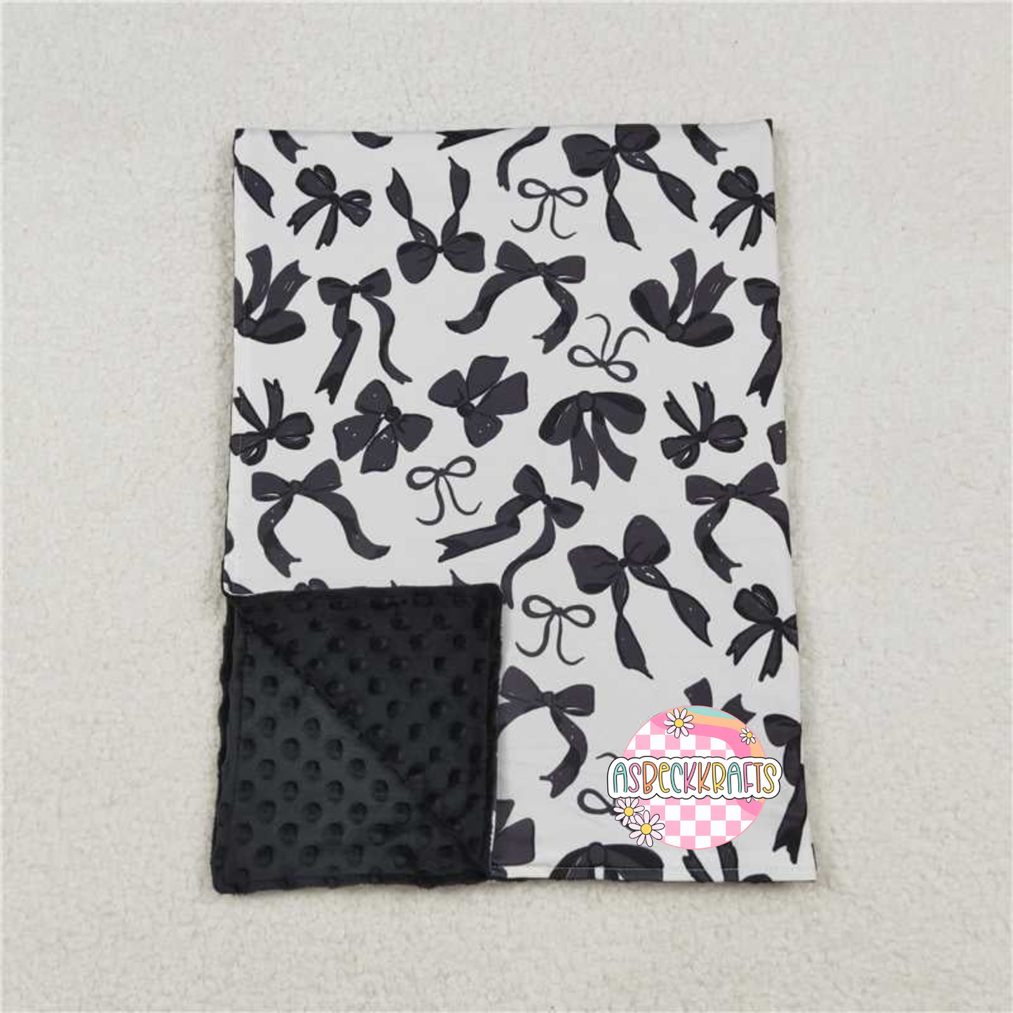 Bow baby blanket