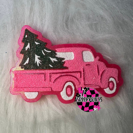 Pink Christmas truck