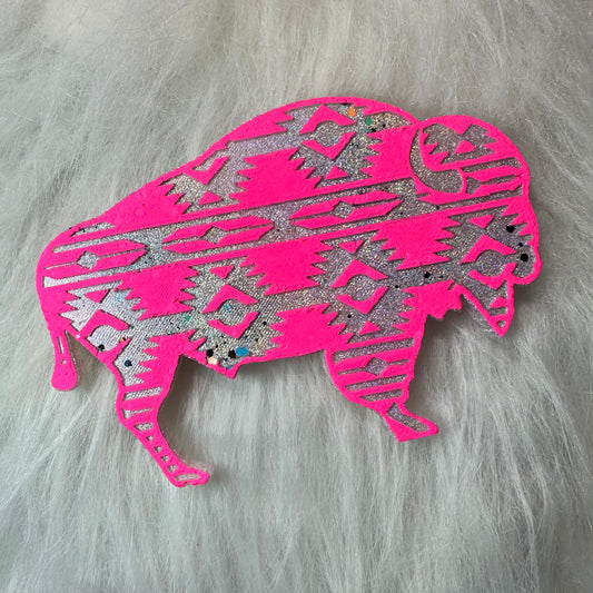 Pink and silver buffalo