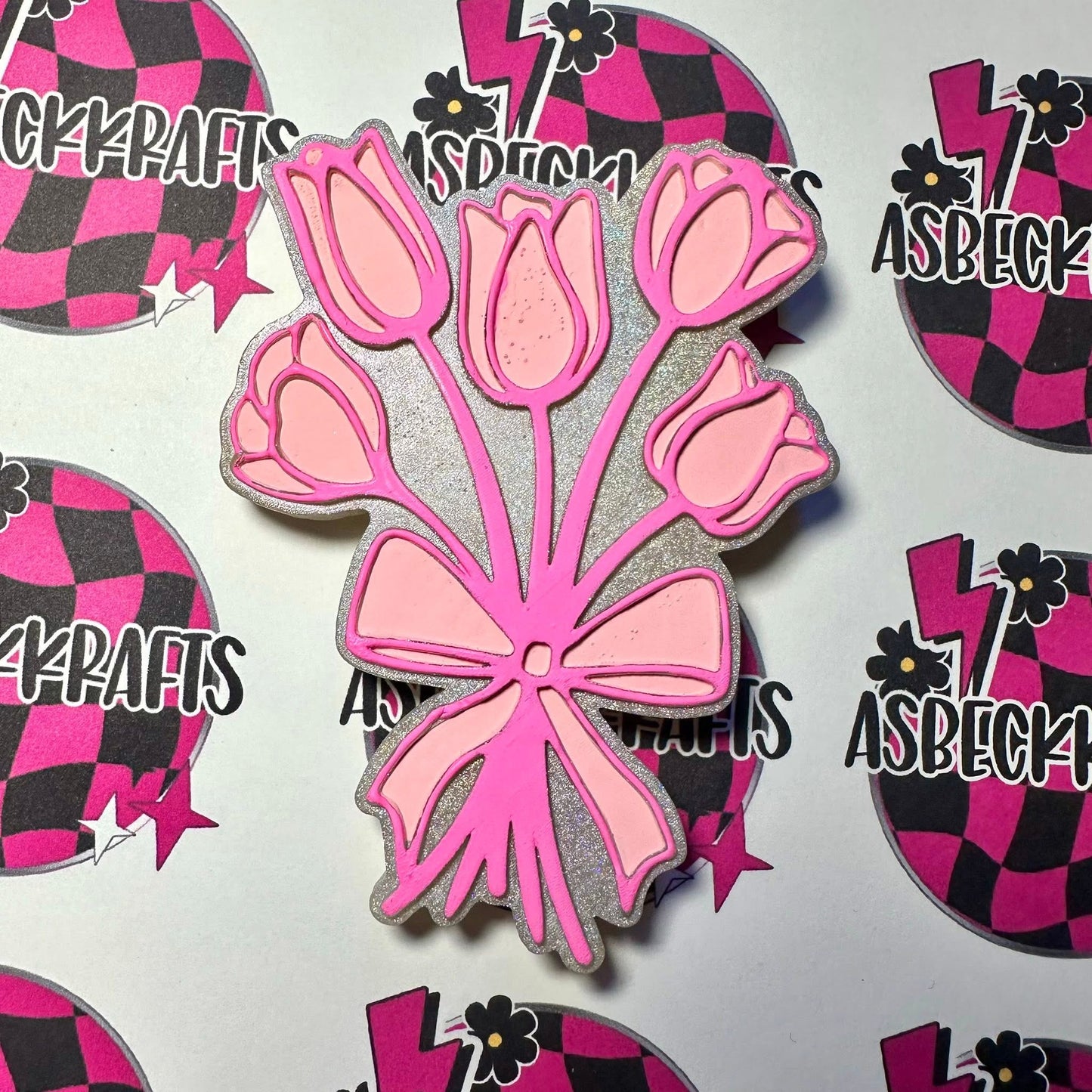 Pink tulip flower