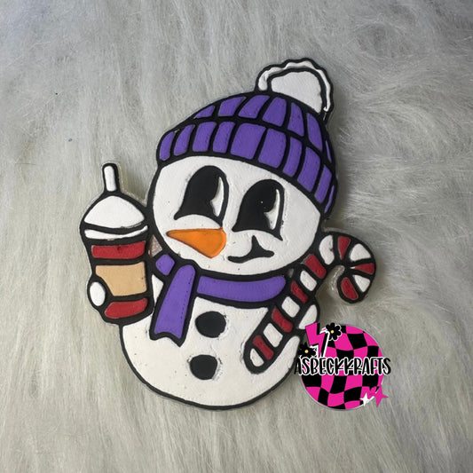 Purple snowman