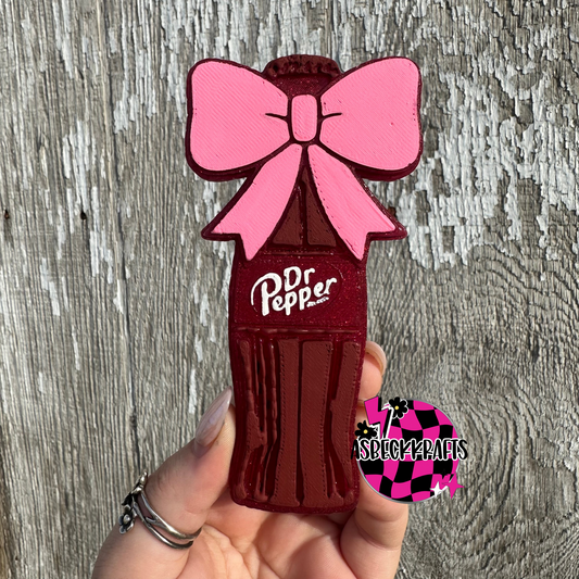 Dr Pepper with bow