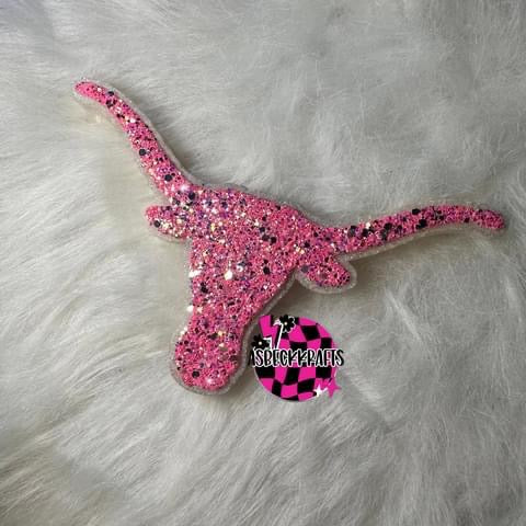 Pink glitter longhorn