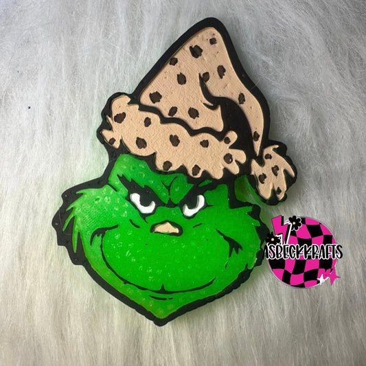 Grinch cheetah hat