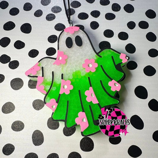 Green floral ghost