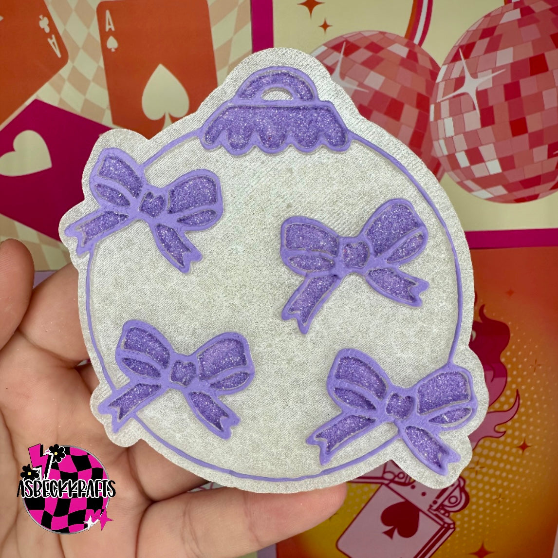 Purple Bow ornament