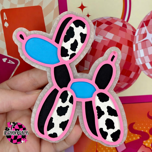 Cow-print balloon Dog