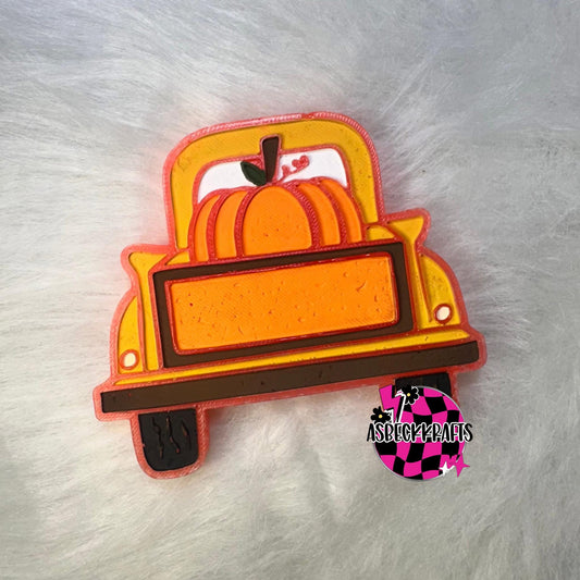 Orange pumpkin truck